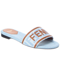 FENDI Fendi Sunshine Ff Jacquard & Leather Sandal