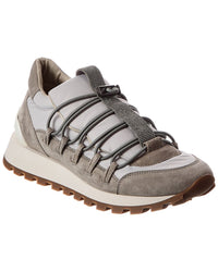 Brunello Cucinelli Canvas & Suede Sneaker