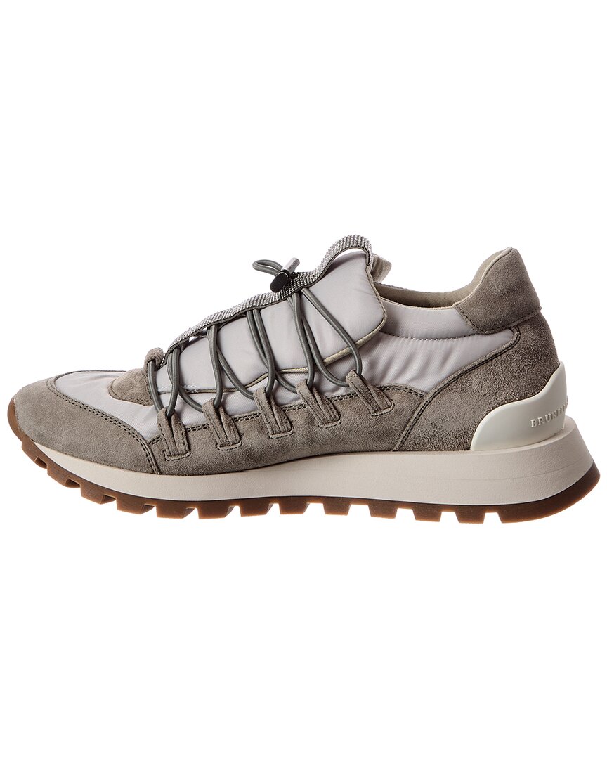Brunello Cucinelli Canvas & Suede Sneaker