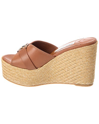 Jimmy Choo Jimmy Choo Leda 100 Leather Wedge Sandal