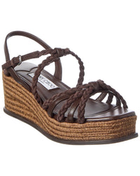 Jimmy Choo Jimmy Choo Nyra 60 Suede & Leather Wedge Sandal