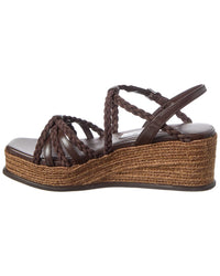 Jimmy Choo Jimmy Choo Nyra 60 Suede & Leather Wedge Sandal