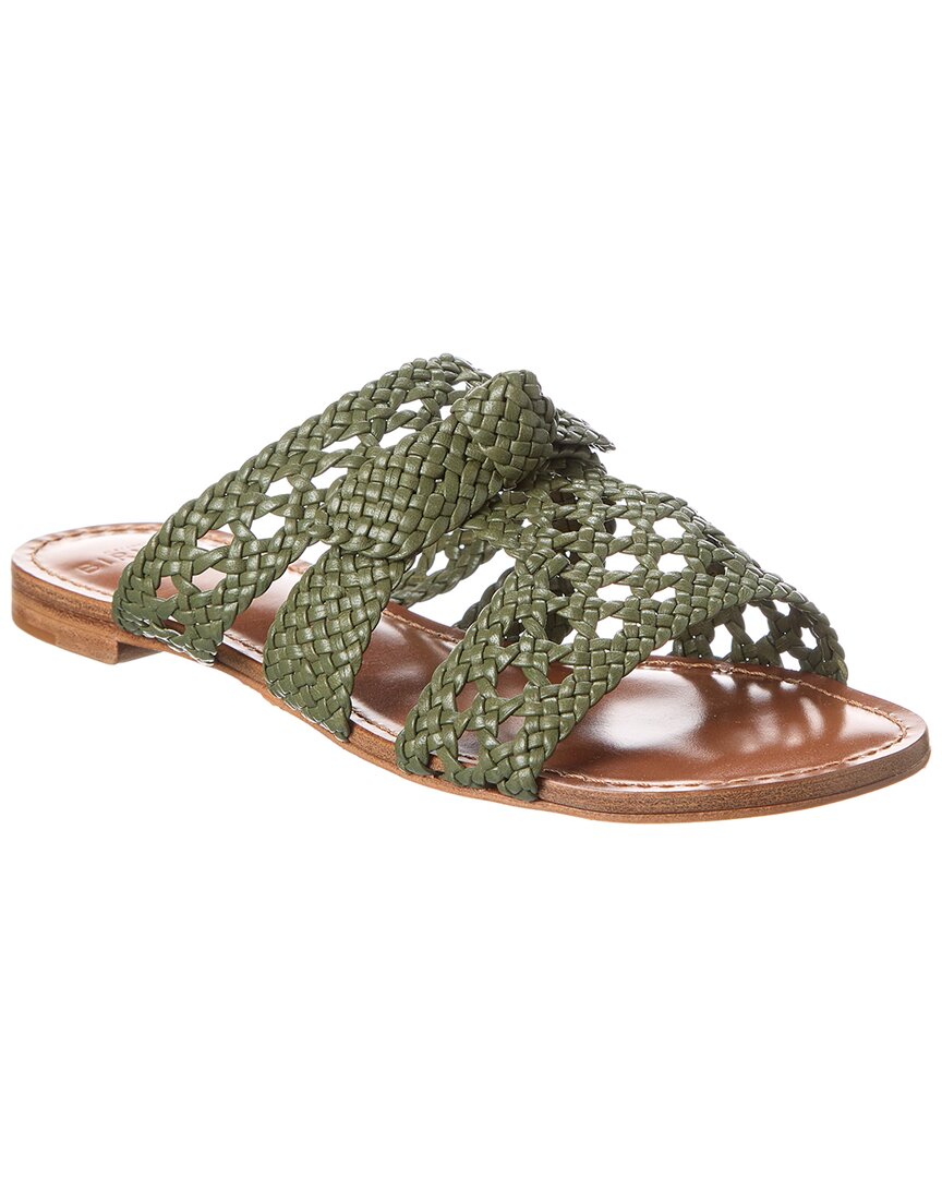 Alexandre Birman Clarita Braided Leather Sandal Green 36