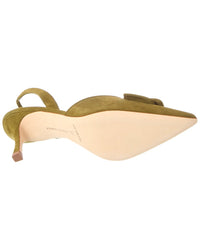 Manolo Blahnik Manolo Blahnik Maysli 70 Suede Slingback Pump