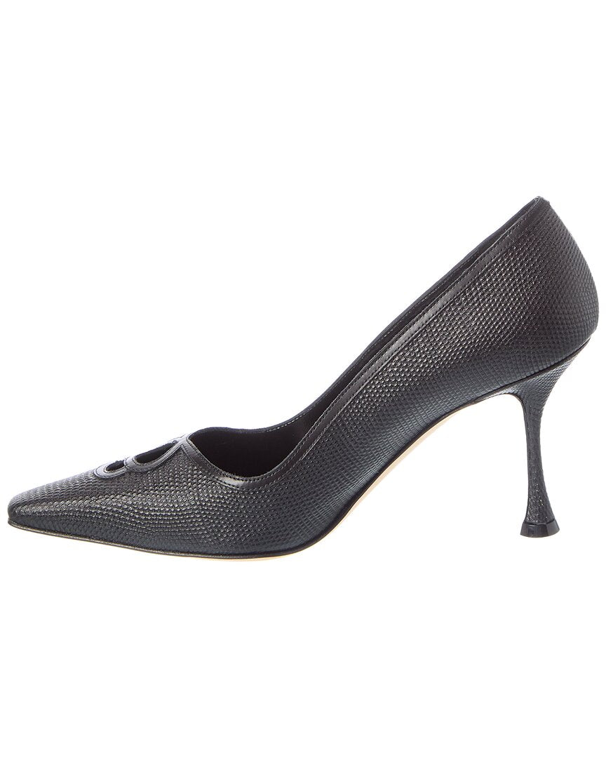 Manolo Blahnik Manolo Blahnik Berry 90 Leather Pump