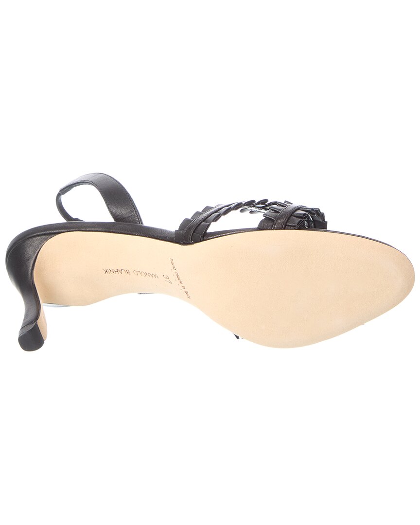 Manolo Blahnik Manolo Blahnik Volusan 70 Leather Slingback Sandal