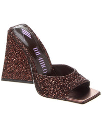 The Attico Devon Glitter Mule Brown Multi