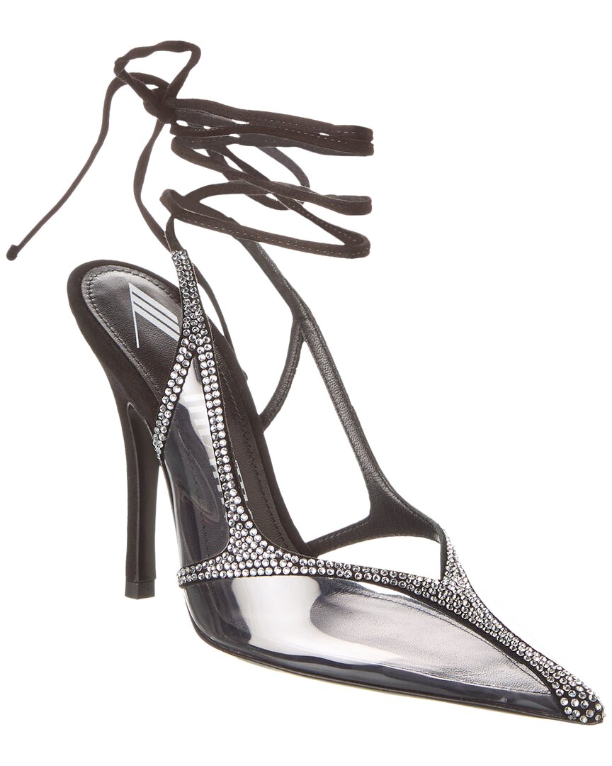 The Attico Venus Suede & Vinyl Slingback Pump