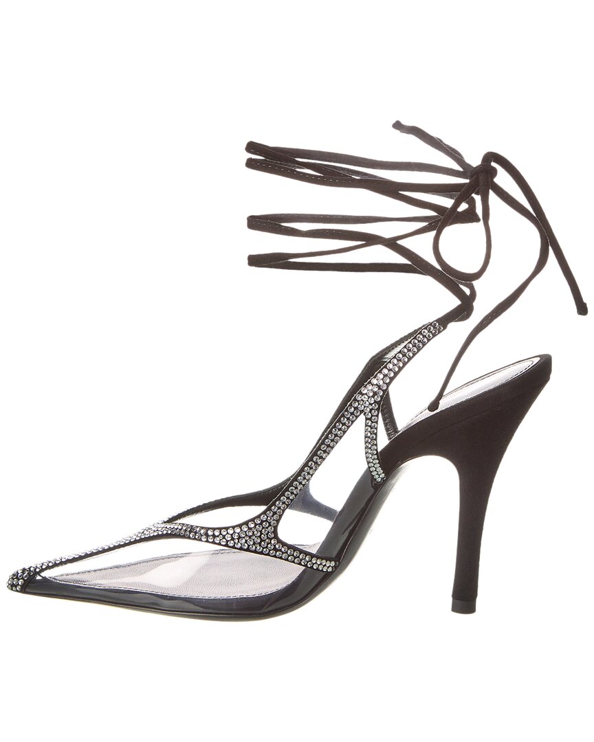 The Attico Venus Suede & Vinyl Slingback Pump