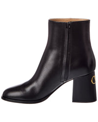 Valentino Vlogo 75 Leather Bootie