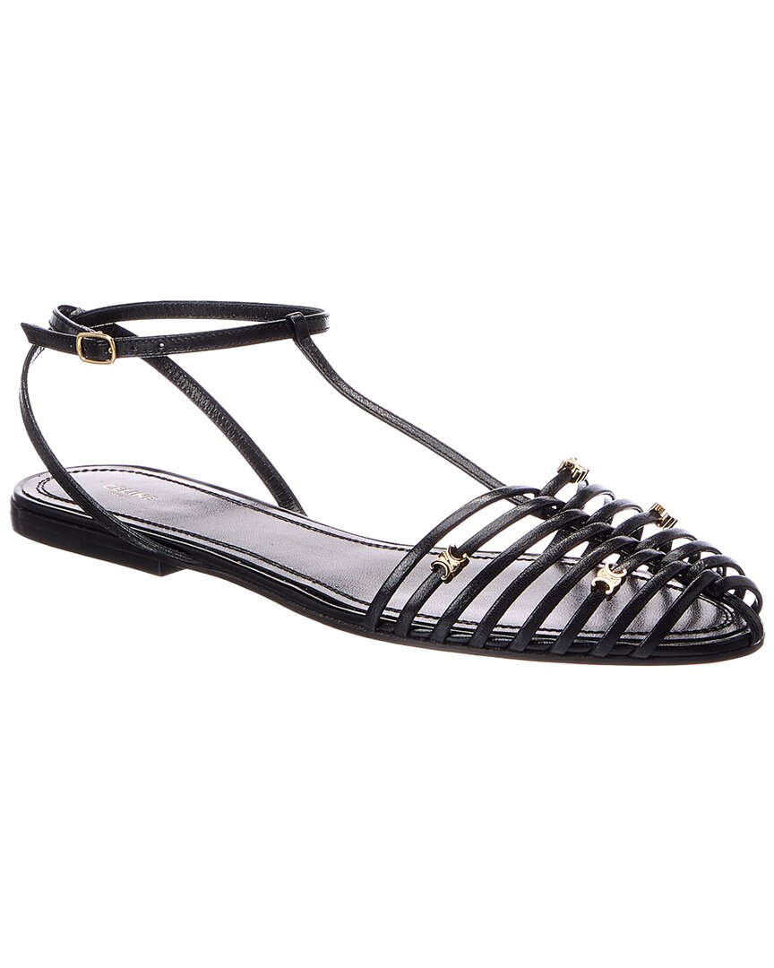 CELINE Celine Caged Leather Sandal