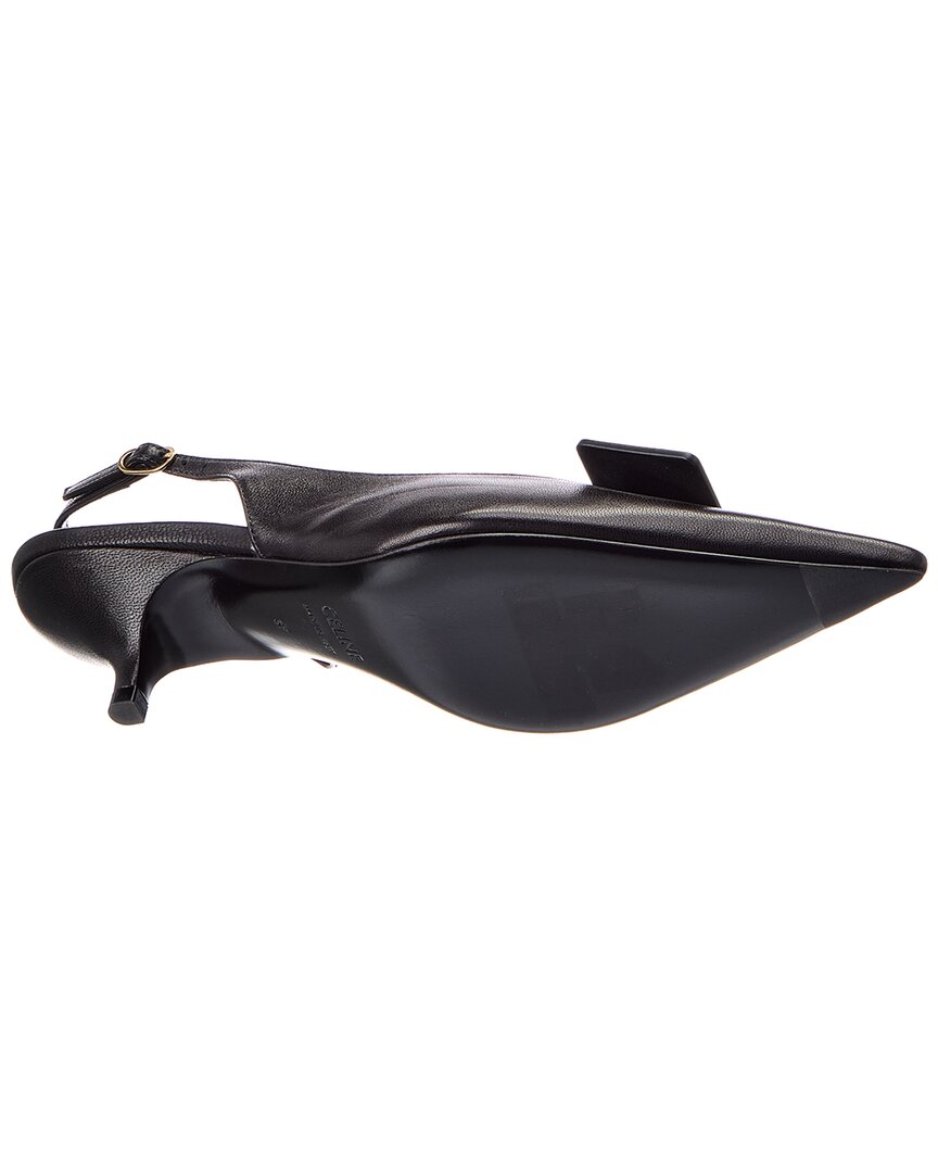 CELINE Celine Signature Leather Slingback Pump