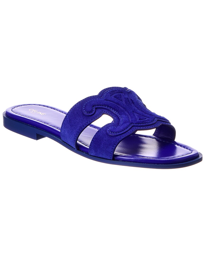 CELINE Celine Marina Triomphe Suede Sandal