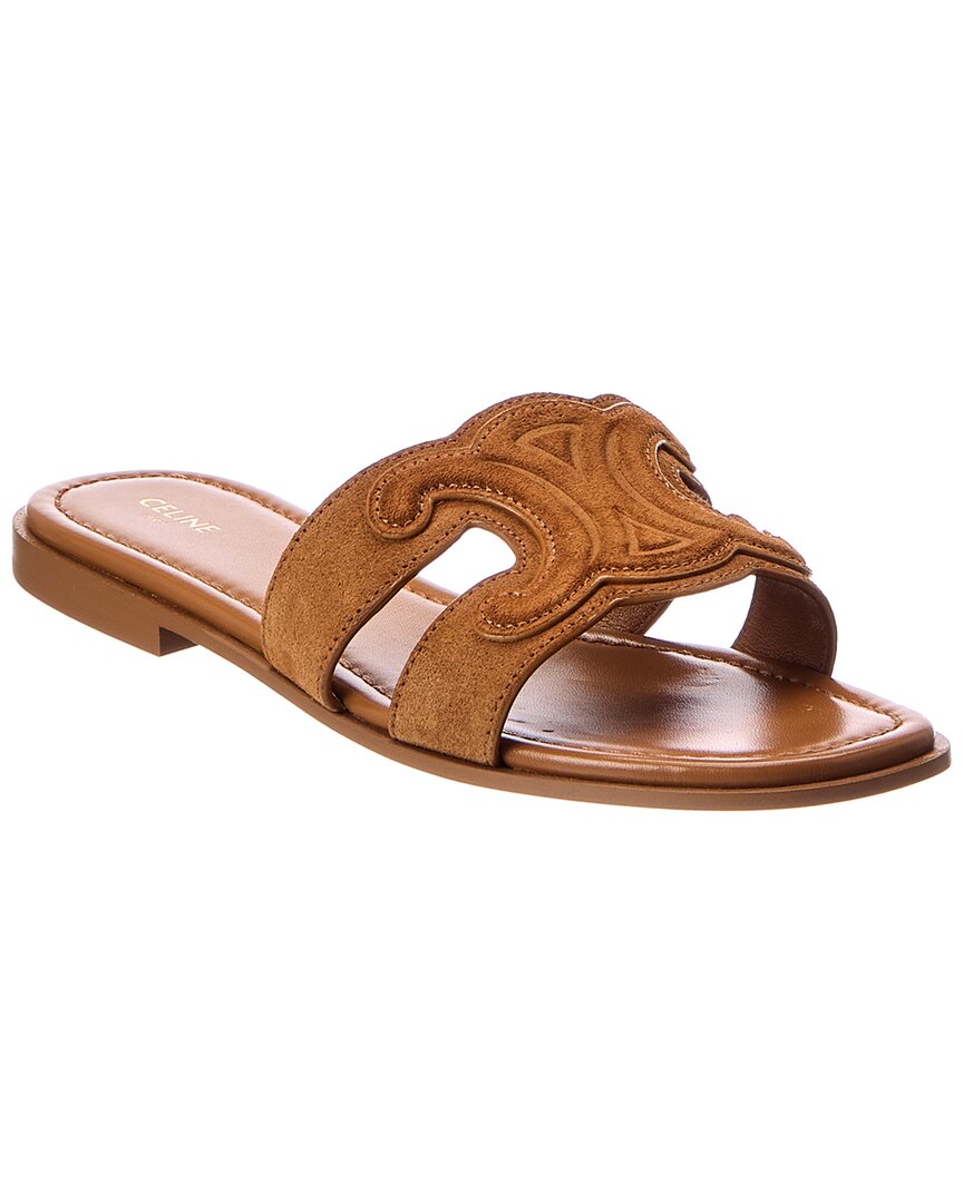 CELINE Celine Marina Triomphe Suede Sandal