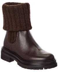 Gianvito Rossi Gianvito Rossi Tenney 20 Knit & Leather Boot