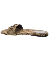 Gucci Gucci Horsebit Gg Canvas Sandal