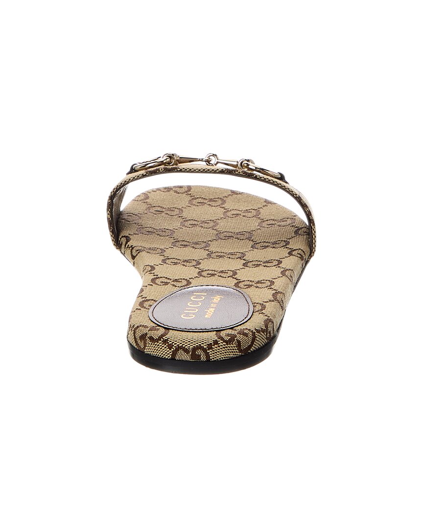 Gucci Gucci Horsebit Gg Canvas Sandal