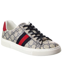 Gucci Gucci Ace Gg Supreme Canvas & Leather Sneaker