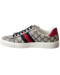 Gucci Gucci Ace Gg Supreme Canvas & Leather Sneaker