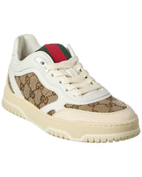 Gucci Gucci Re-Web Gg Canvas & Leather Sneaker