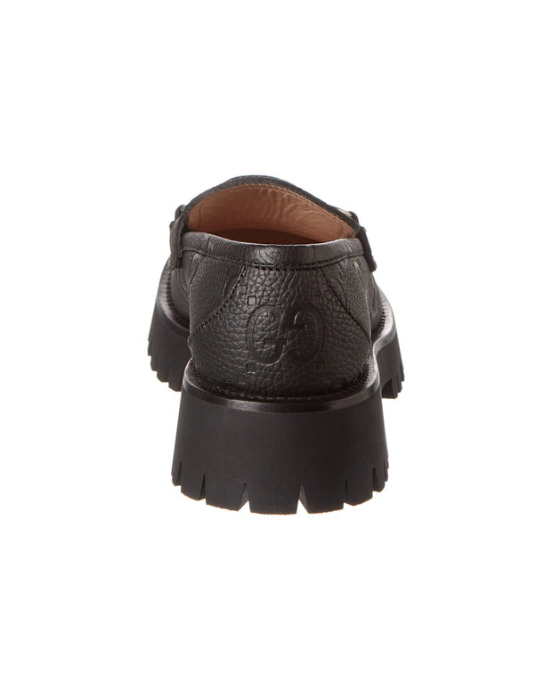 Gucci Gg Horsebit Lug Leather Loafer