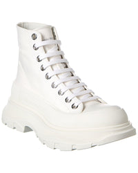 Alexander Mcqueen Tread Slick Canvas Boot White