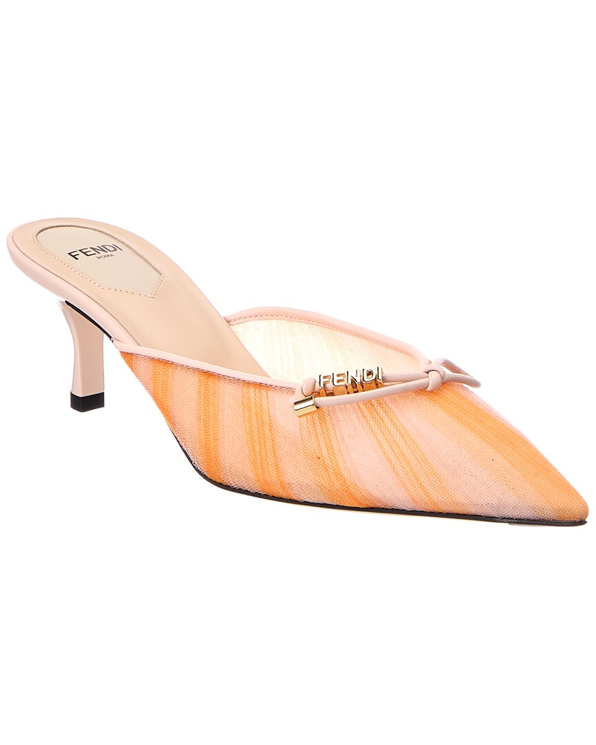 Fendi Colibri Lite Mesh & Leather Mule