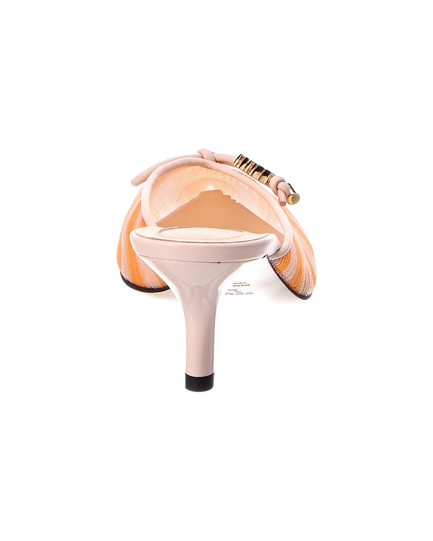 Fendi Colibri Lite Mesh & Leather Mule