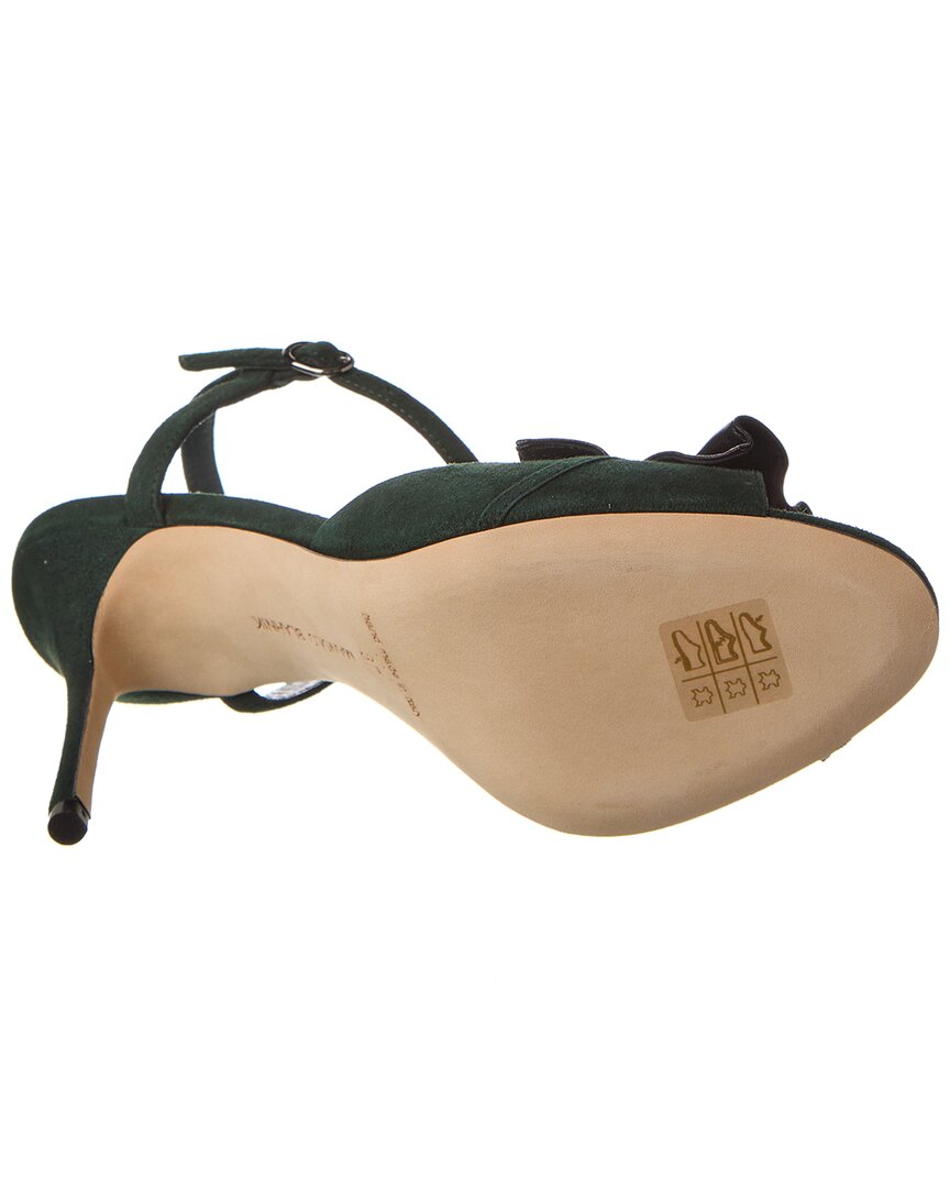 Manolo Blahnik Khedni 105 Suede & Leather Sandal