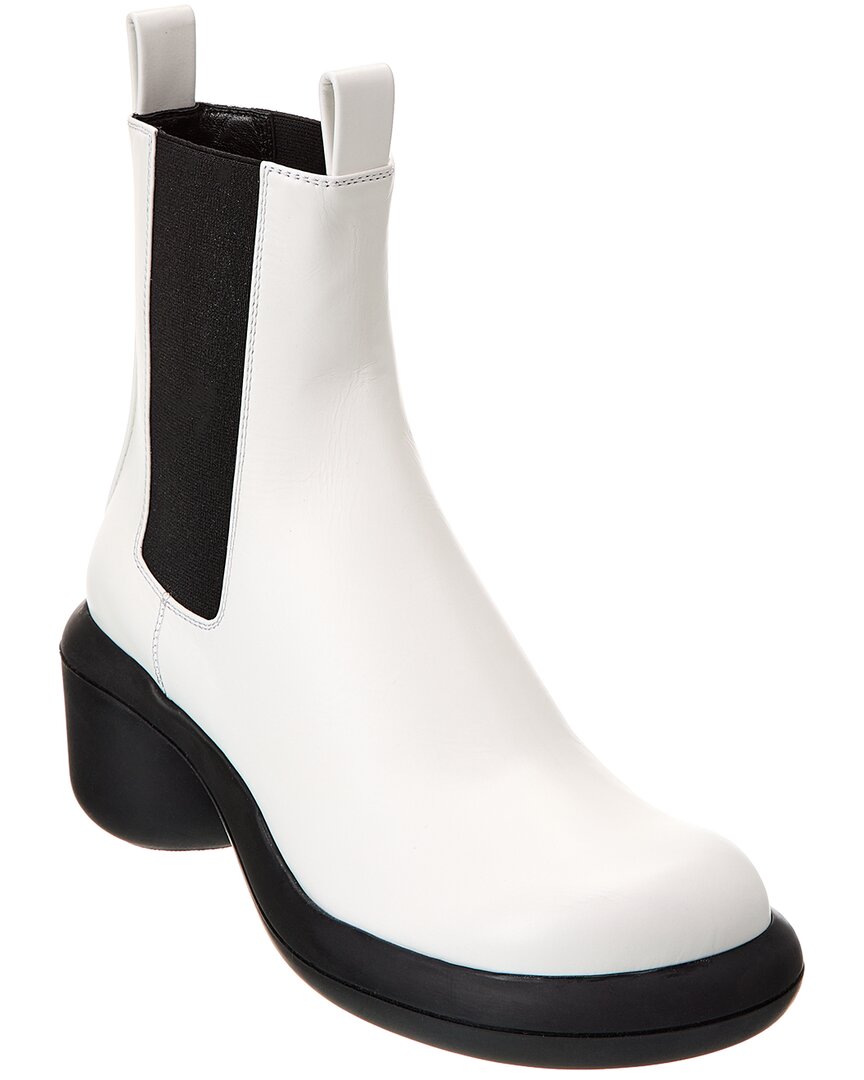 Jil Sander Leather Bootie White