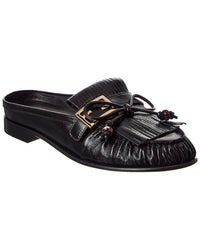 Fendi Baguette Leather Sabot Loafer