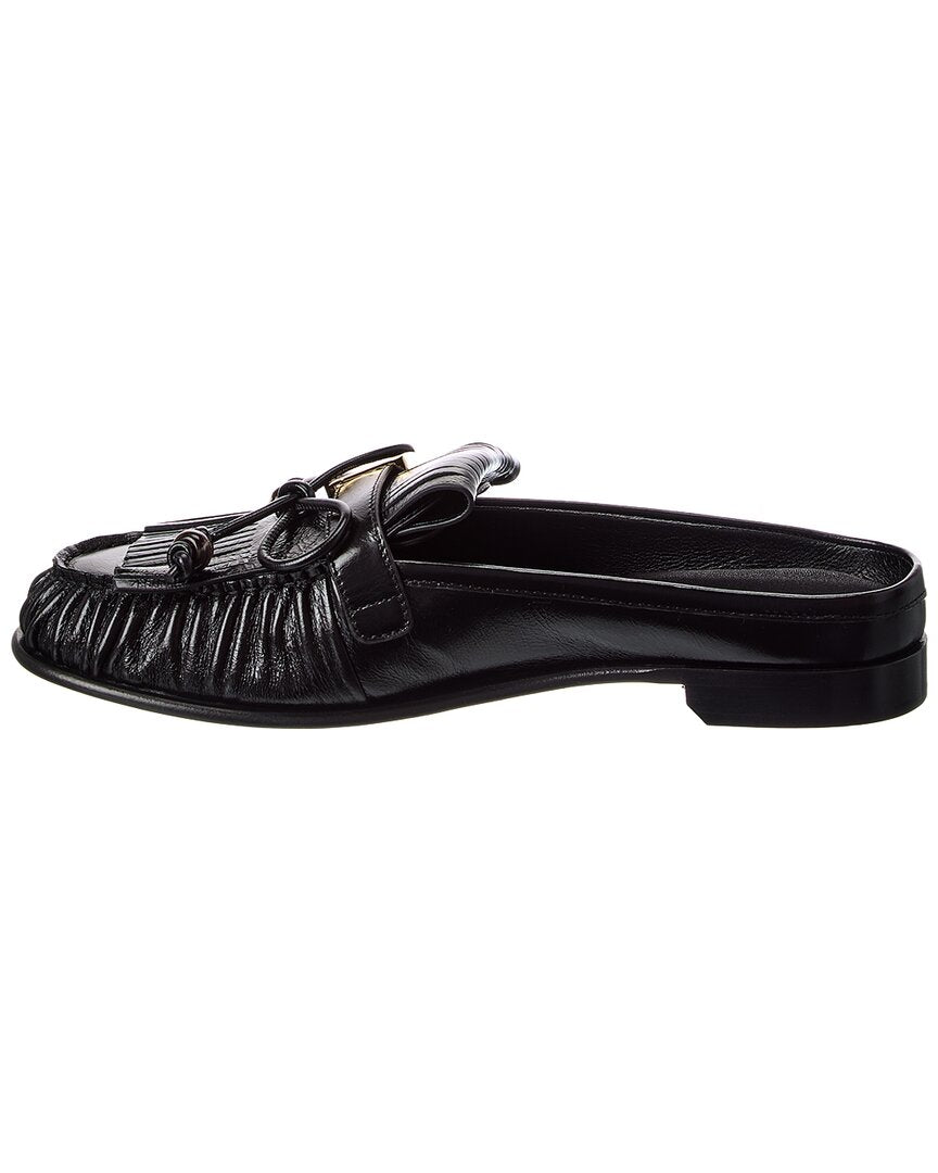 Fendi Baguette Leather Sabot Loafer