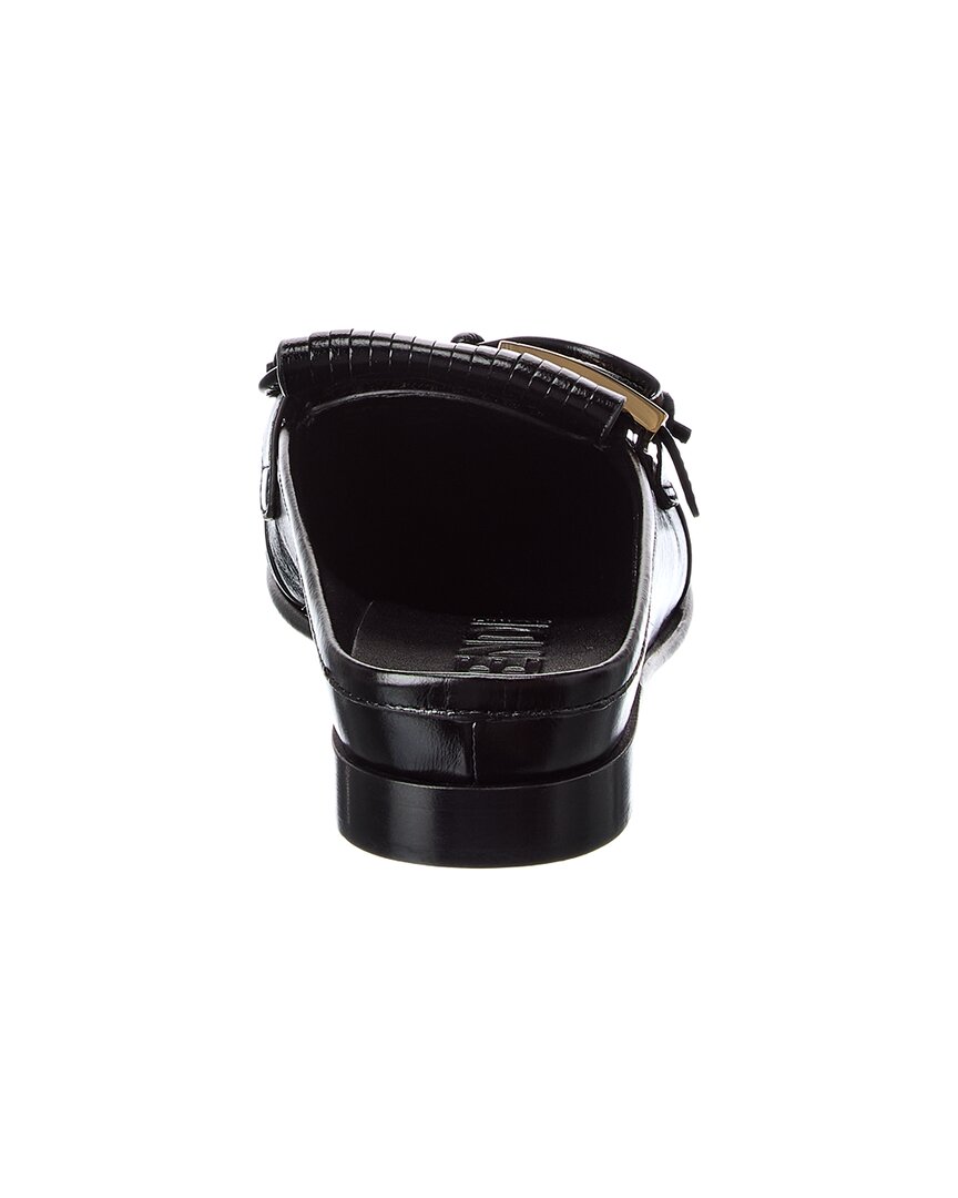 Fendi Baguette Leather Sabot Loafer