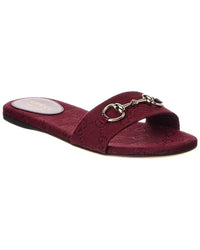 Gucci Gucci Horsebit Gg Canvas Sandal