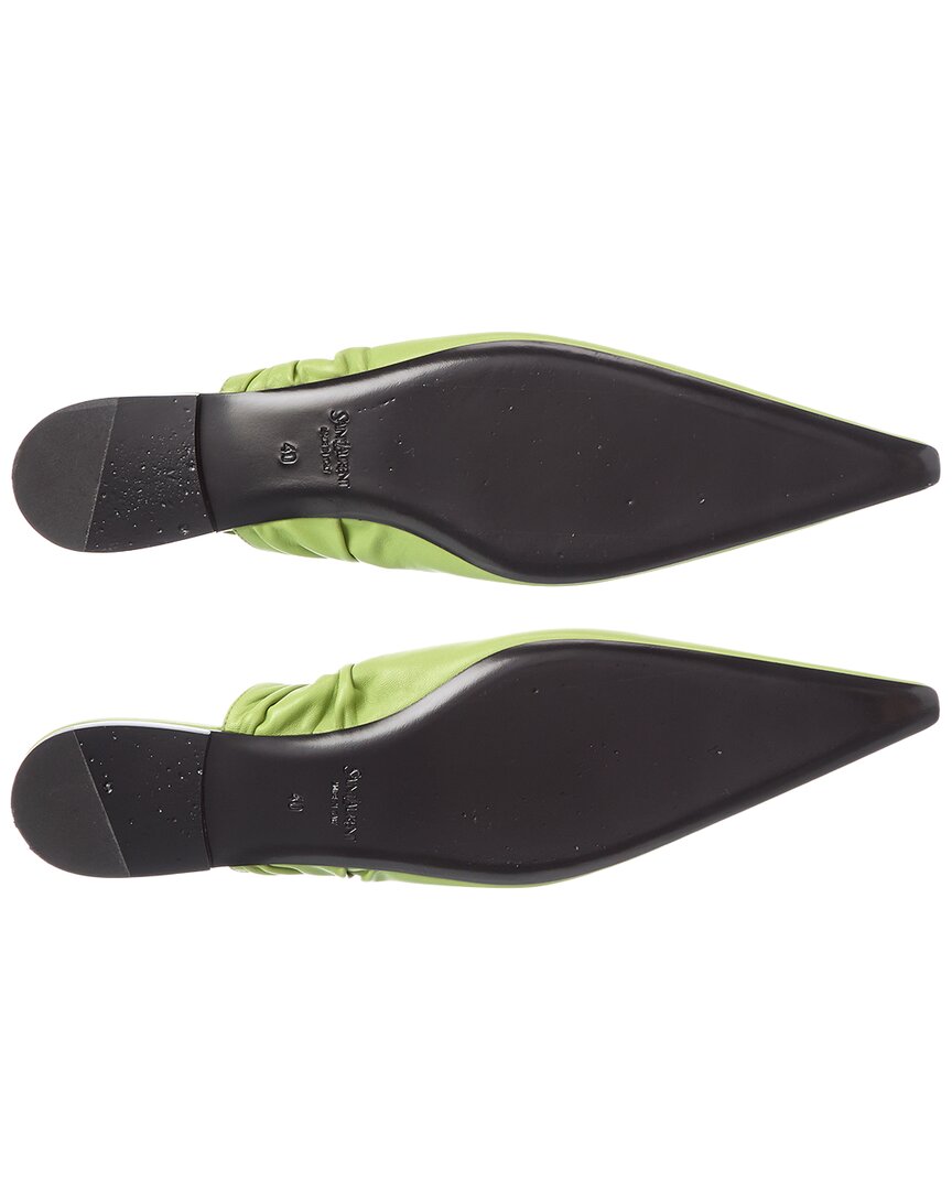 Saint Laurent Anne Marie Leather Slingback Ballerina Flat