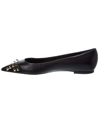 Valentino Rockstud Alcove Leather Ballerina Flat