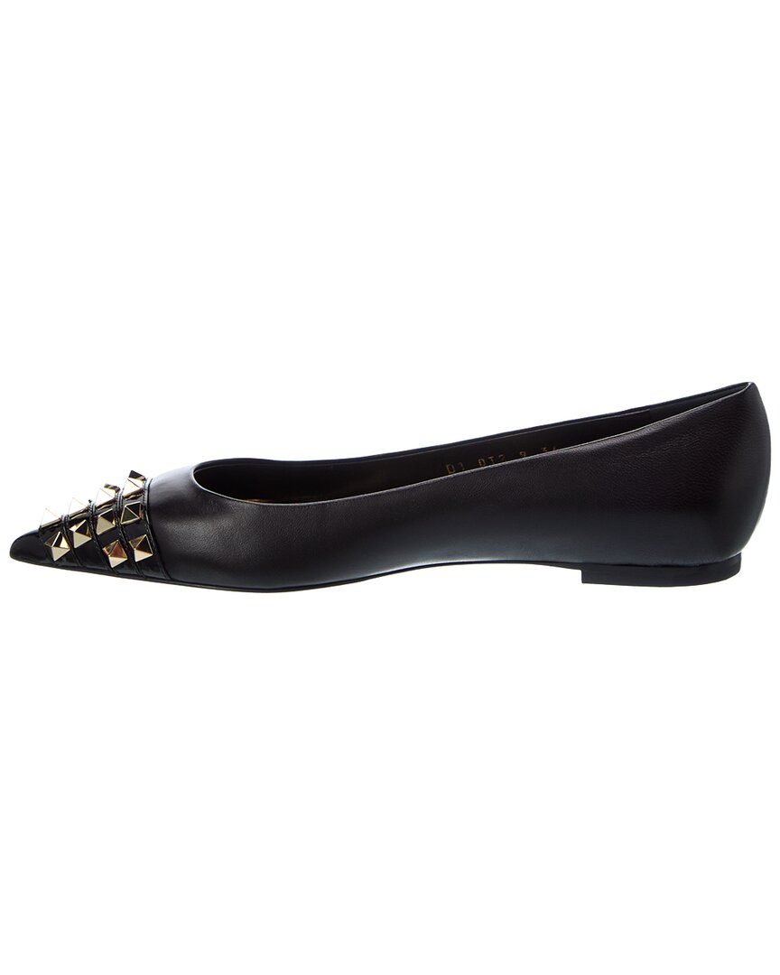 Valentino Rockstud Alcove Leather Ballerina Flat