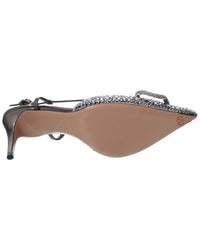 Valentino Vlogo Signature 80 Suede & Leather Slingback Pump