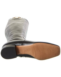 Valentino Vlogo 30 Leather Knee-High Boot