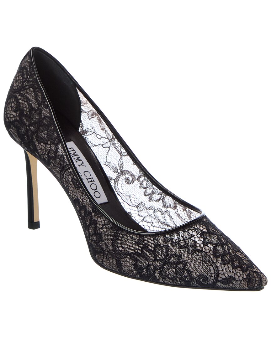 Jimmy Choo Jimmy Choo Romy 85 Lace & Leather Pump