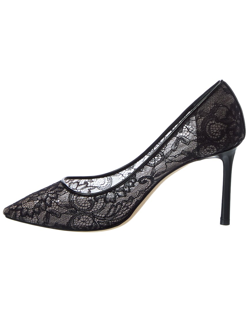 Jimmy Choo Jimmy Choo Romy 85 Lace & Leather Pump