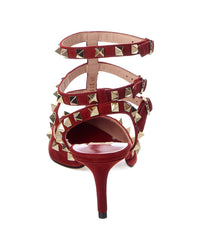Valentino Valentino Rockstud Caged 65 Suede Ankle Strap Pump