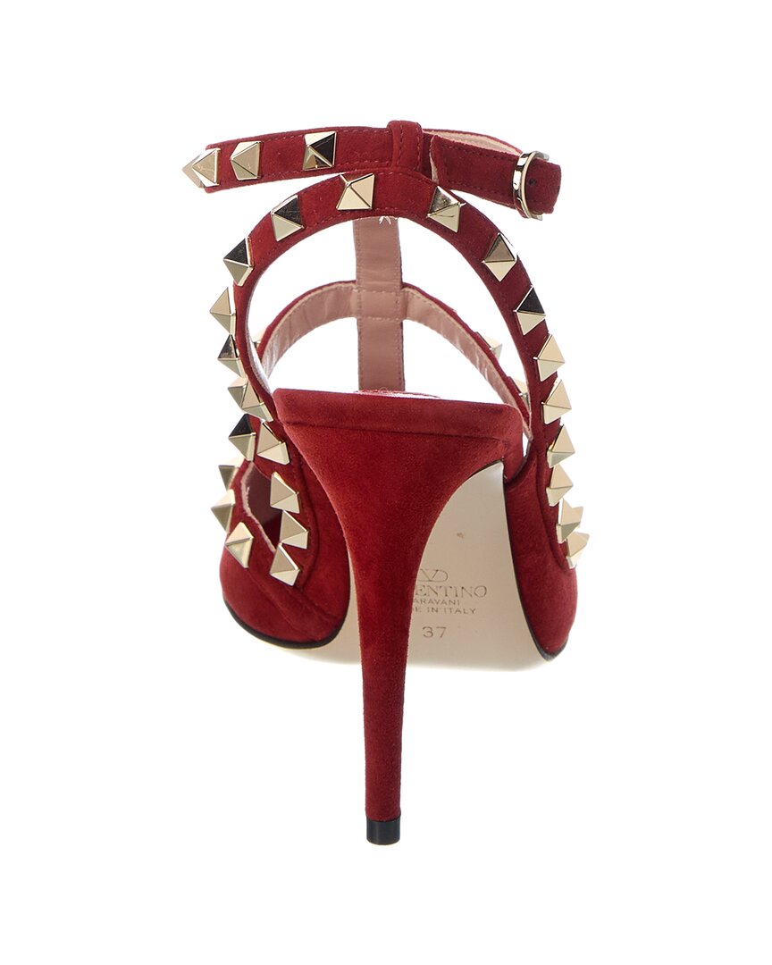 Valentino Valentino Rockstud Caged 100 Suede Pump