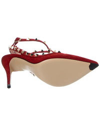 Valentino Valentino Rockstud Caged 100 Suede Pump