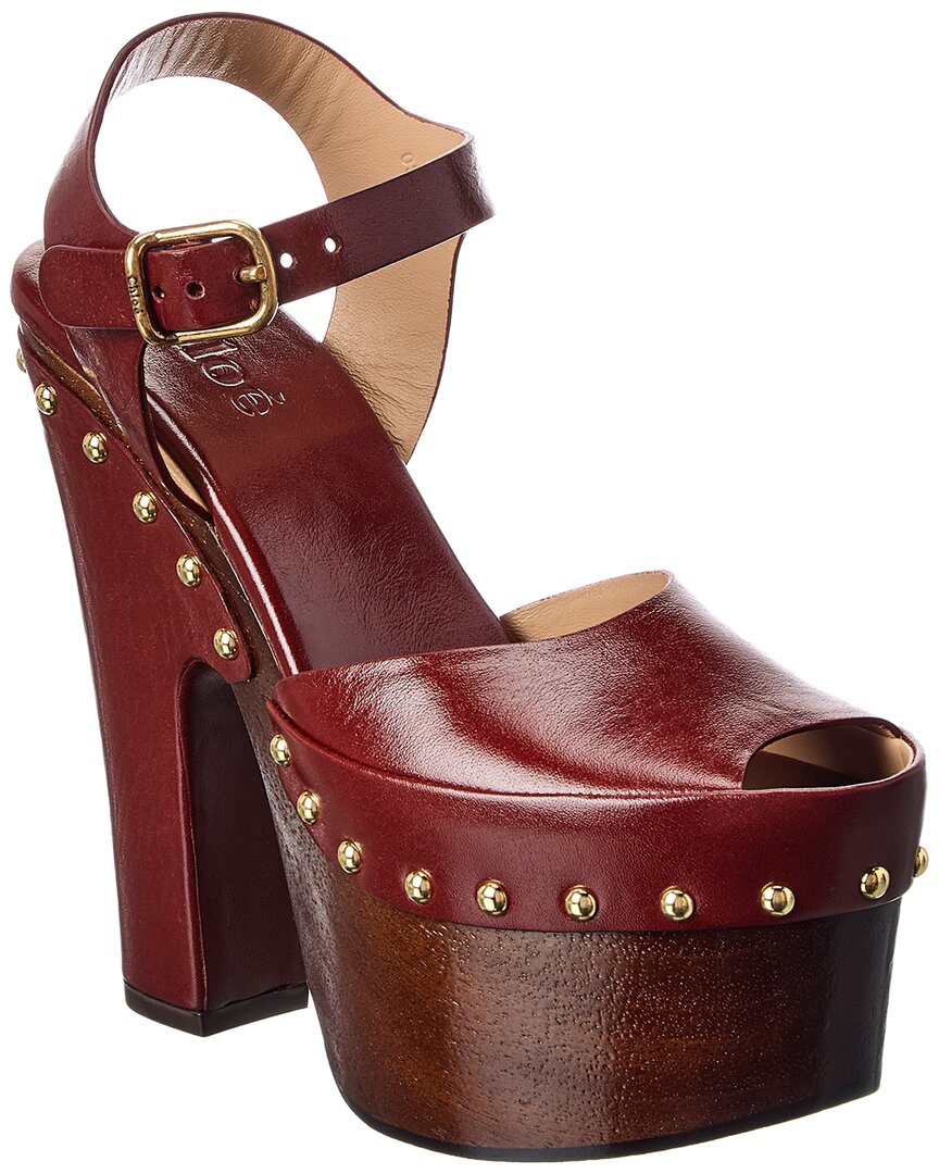 Chloé Chloé Meret Leather Platform Sandal