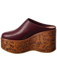 Chloé Chloé Maxime Leather Wedge Mule