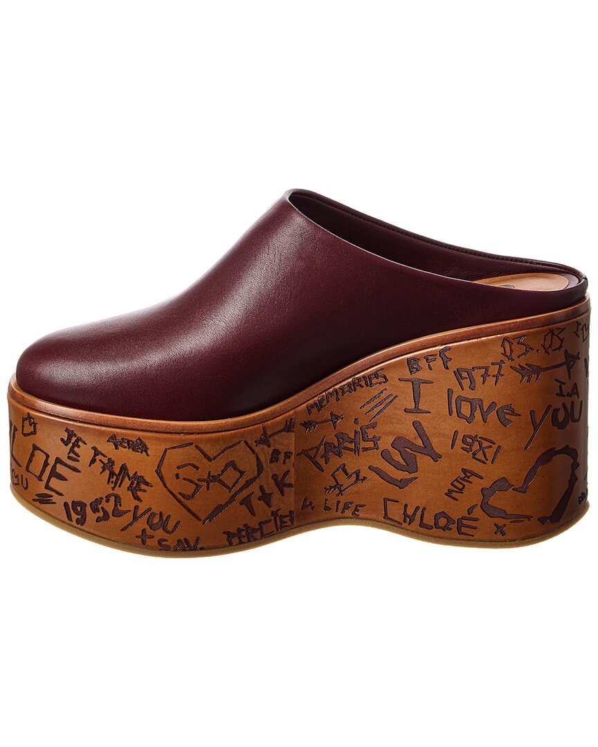 Chloé Chloé Maxime Leather Wedge Mule