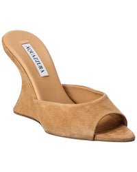 Aquazzura Bisous 95 Suede Wedge Sandal