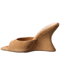 Aquazzura Bisous 95 Suede Wedge Sandal