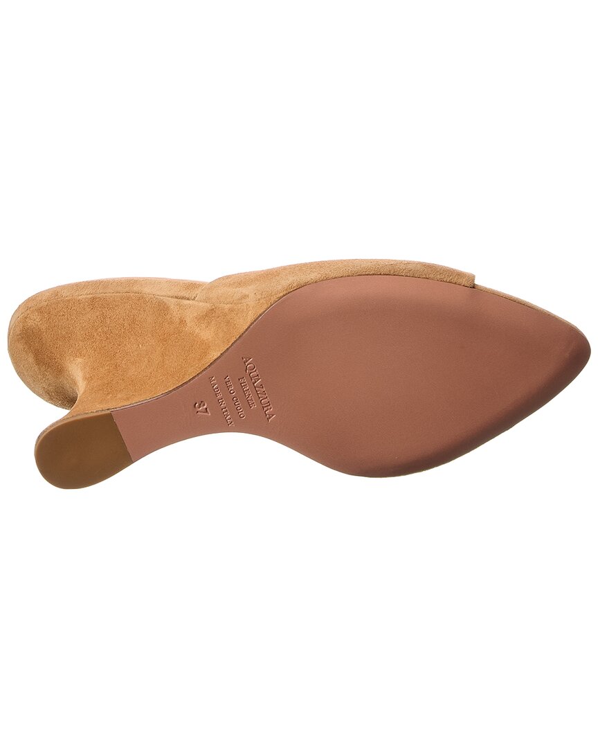 Aquazzura Bisous 95 Suede Wedge Sandal